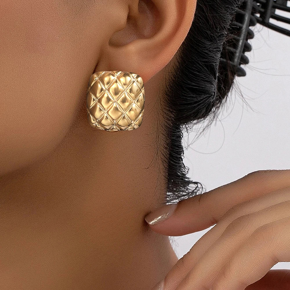 Victoria Geometric Square Earring